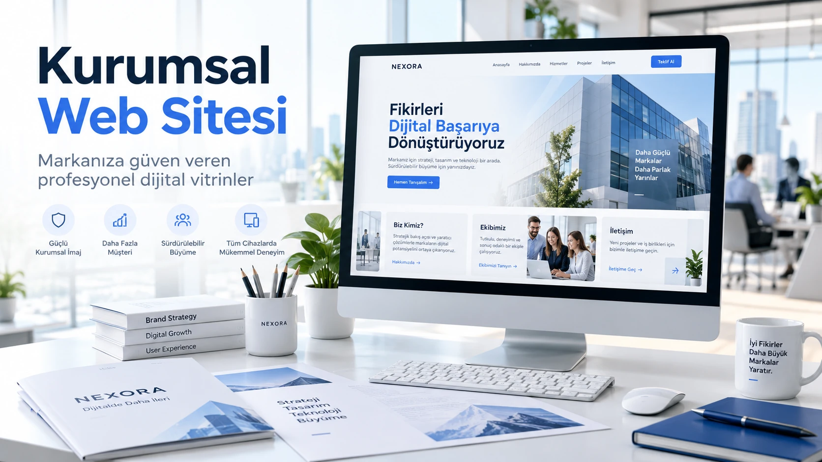 Kurumsal web sitesi tasarımı ve profesyonel dijital vitrin